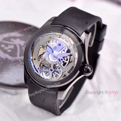 Corum Bubble Watch Replica 46mm Solid Black Gray Dkeleton Dial